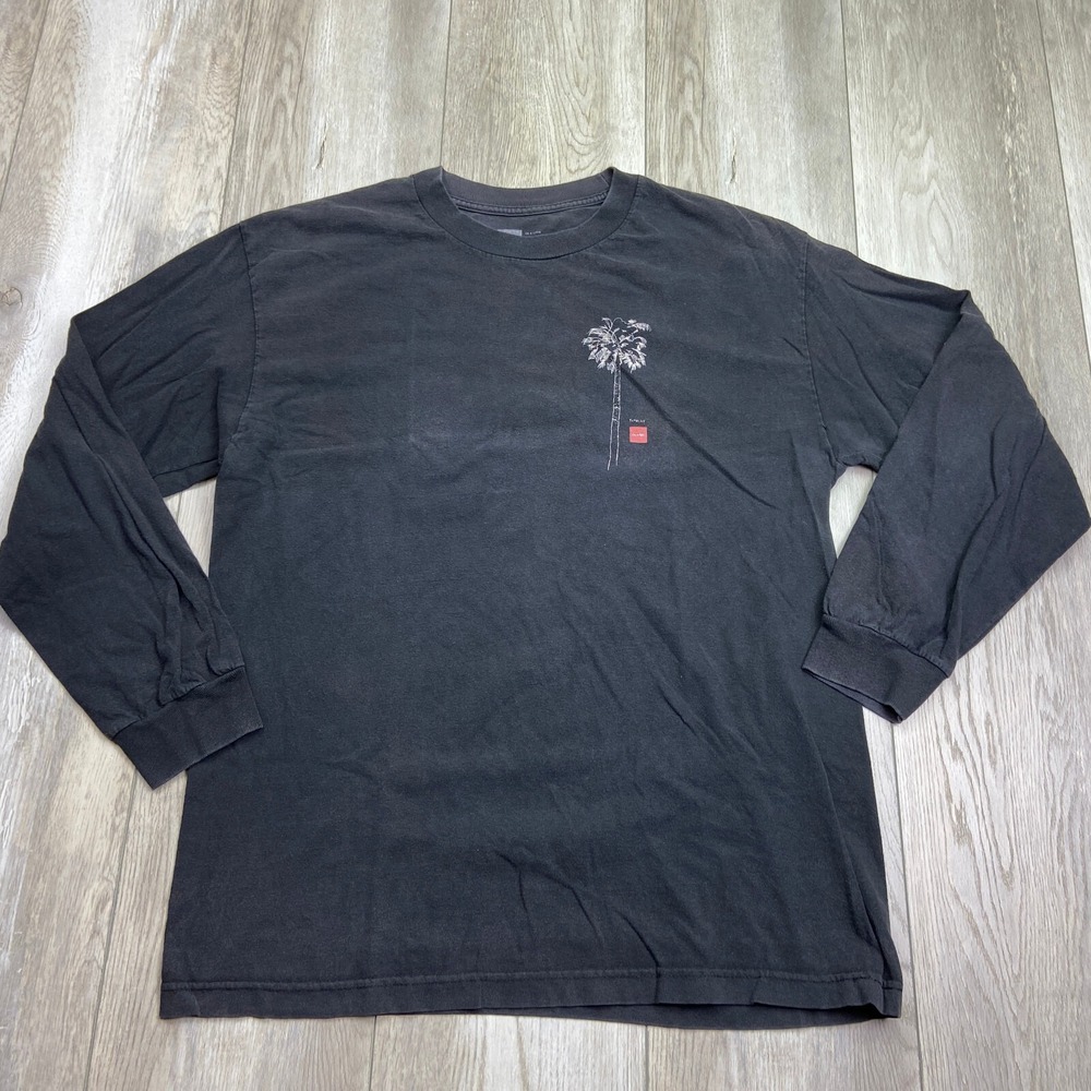 Chocolate Milk Shirt Mens Large Black Long Sleeve Skater Logo Casual Men *